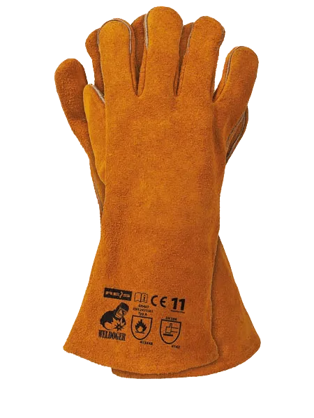 Leather welding glove